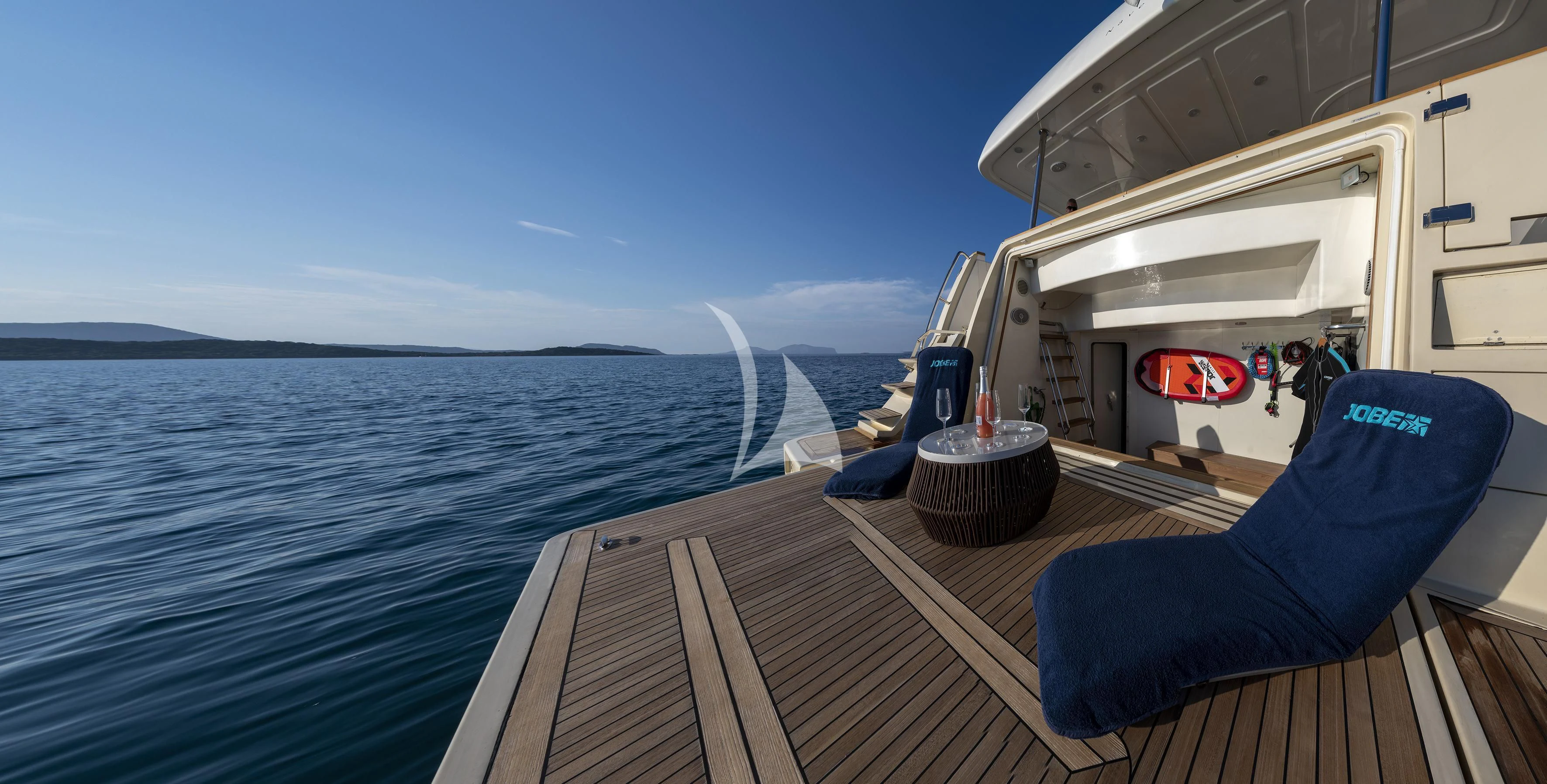 a boat on the water aboard EOLIA Yacht for Sale