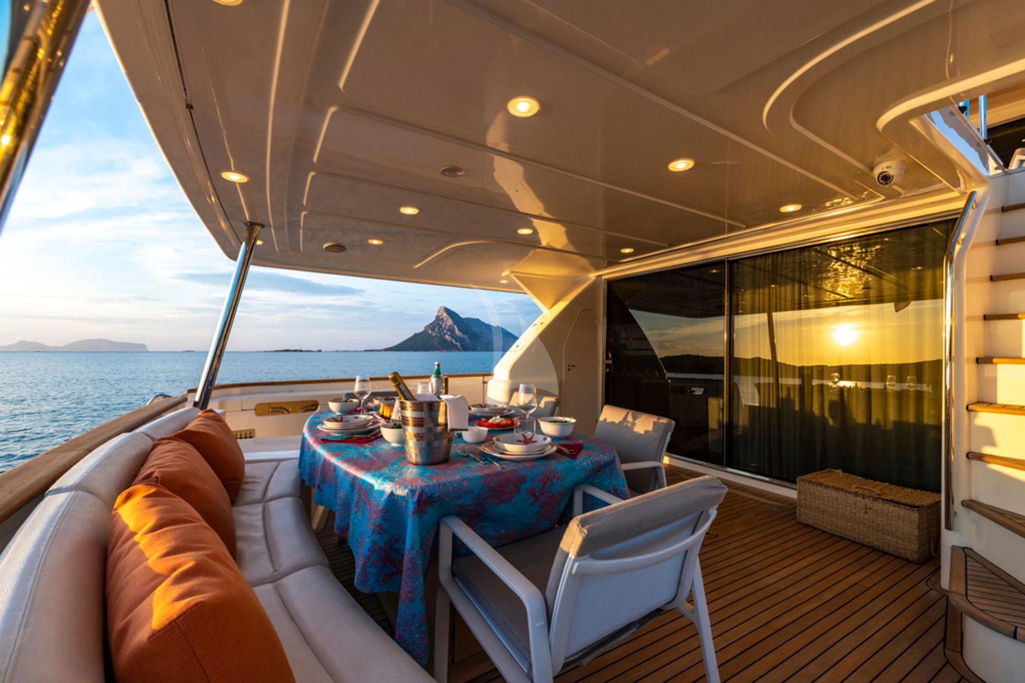 a boat on the water aboard EOLIA Yacht for Sale