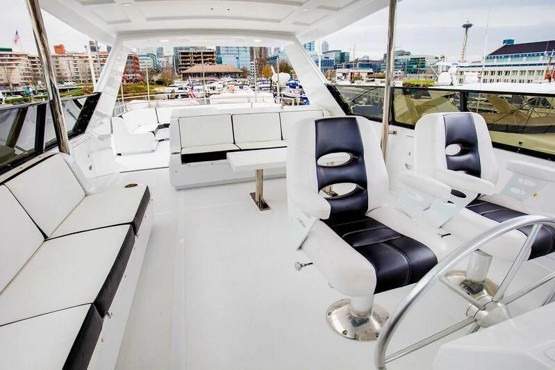 inside of a car aboard LE CANARD Yacht for Sale