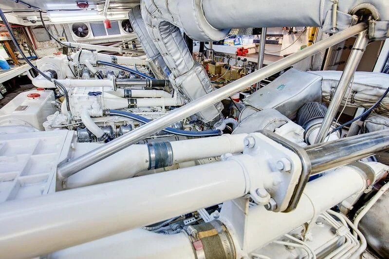 close-up of a machine aboard LE CANARD Yacht for Sale