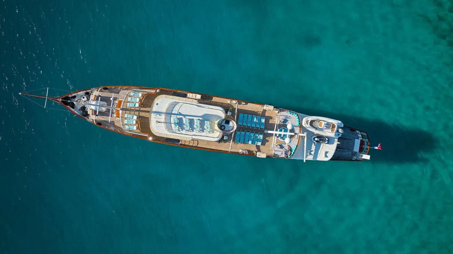 a satellite in outer space aboard CASABLANCA Yacht for Sale