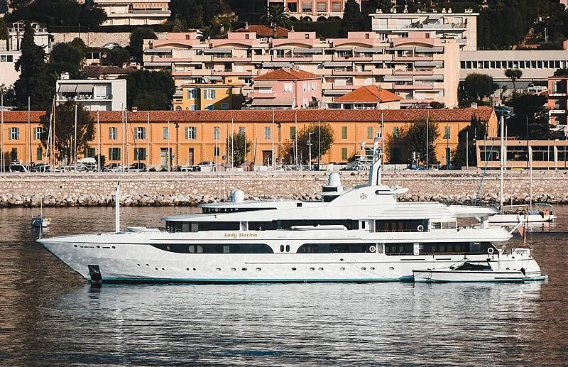 a boat on the water aboard LADY MARINA Yacht for Sale