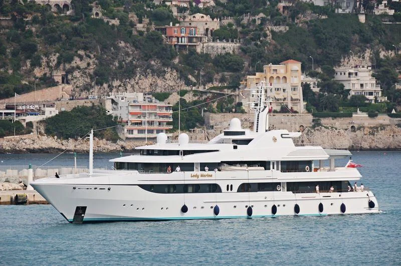 a boat on the water aboard LADY MARINA Yacht for Sale