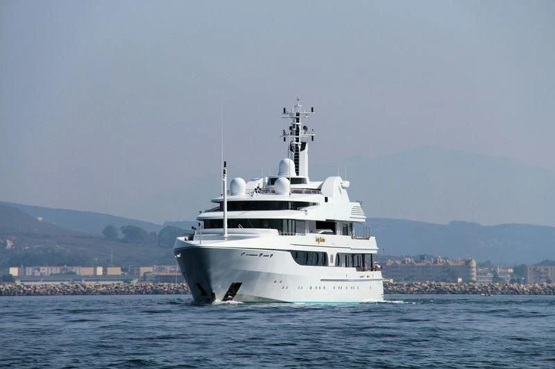 a white boat in the water aboard LADY MARINA Yacht for Sale