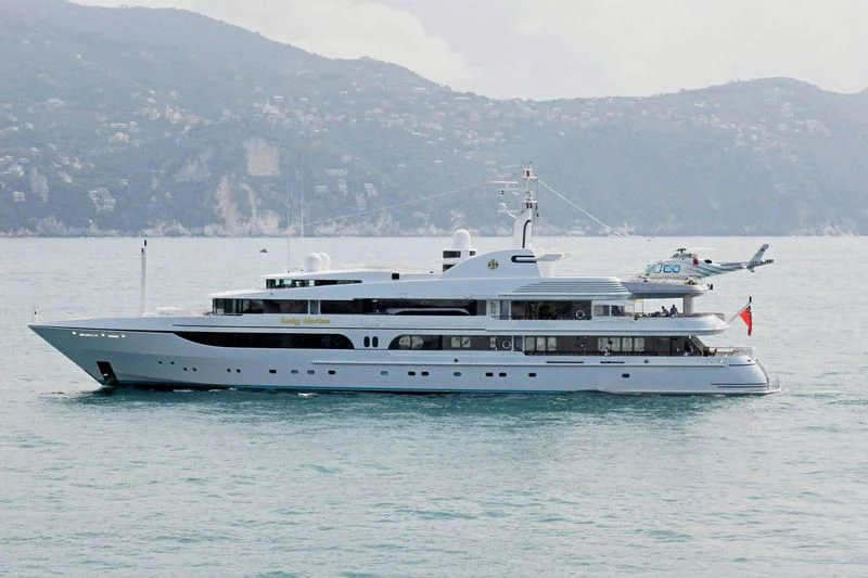 a boat in the water aboard LADY MARINA Yacht for Sale