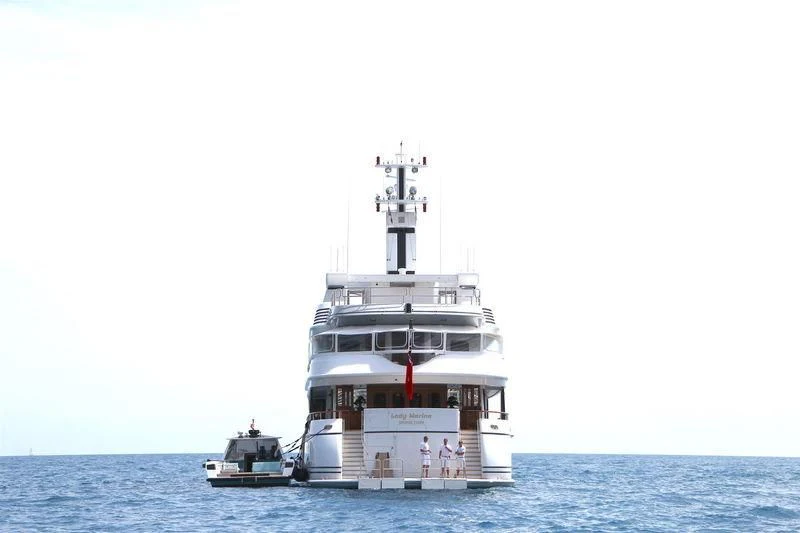 a large white boat in the water aboard LADY MARINA Yacht for Sale