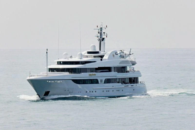 a boat in the water aboard LADY MARINA Yacht for Sale