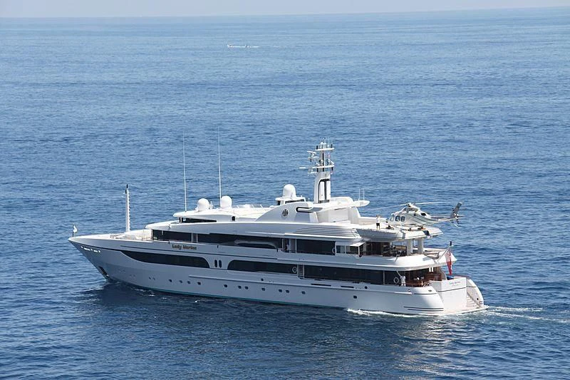 a large white boat in the water aboard LADY MARINA Yacht for Sale