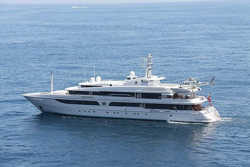 a white boat in the water aboard LADY MARINA Yacht for Sale