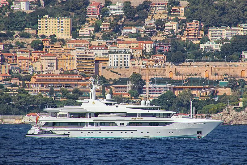 a boat on the water aboard LADY MARINA Yacht for Sale