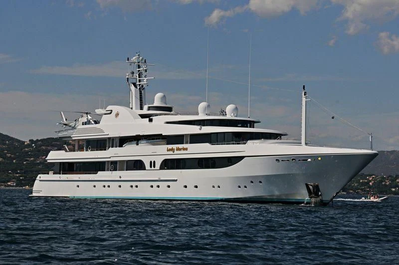 a large white boat in the water aboard LADY MARINA Yacht for Sale