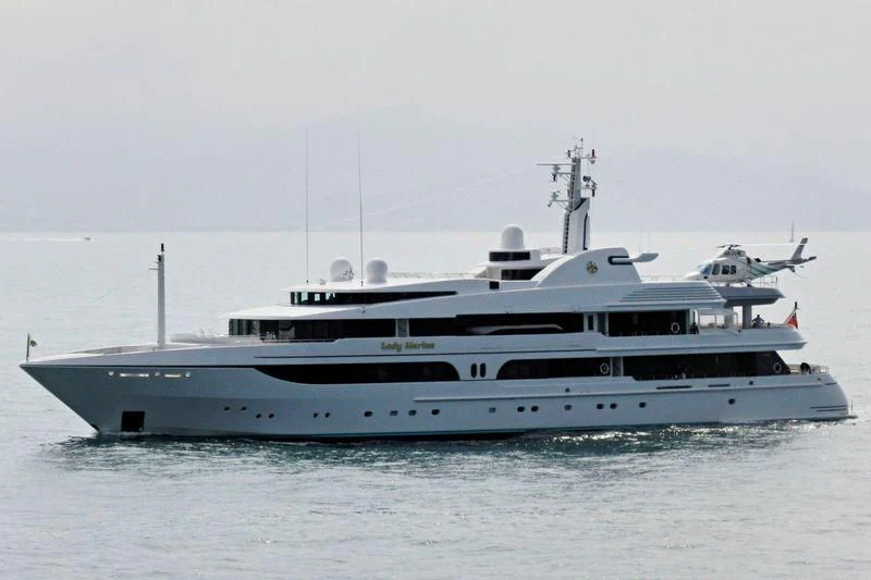 a large white boat in the water aboard LADY MARINA Yacht for Sale