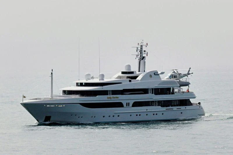 a white boat in the water aboard LADY MARINA Yacht for Sale