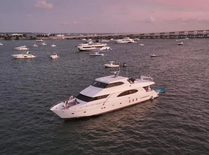 a boat in the water aboard OCEANS I Yacht for Sale