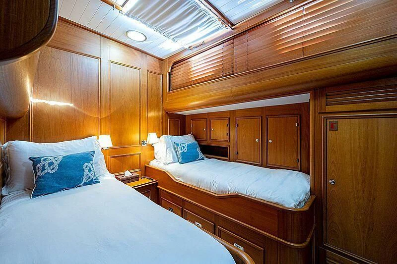 a couple of beds in a cabin aboard CABALLERO Yacht for Sale