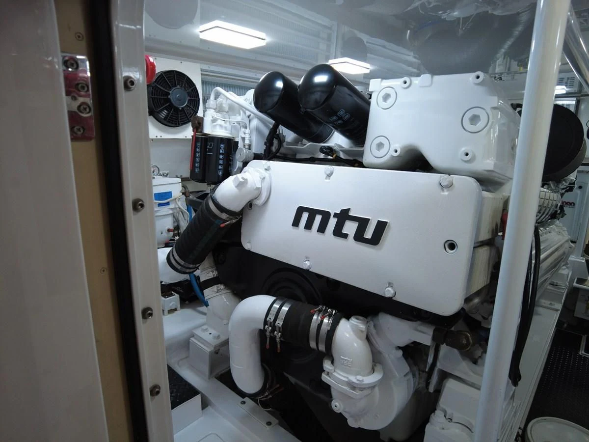 a person in a white machine aboard SALT7 Yacht for Sale