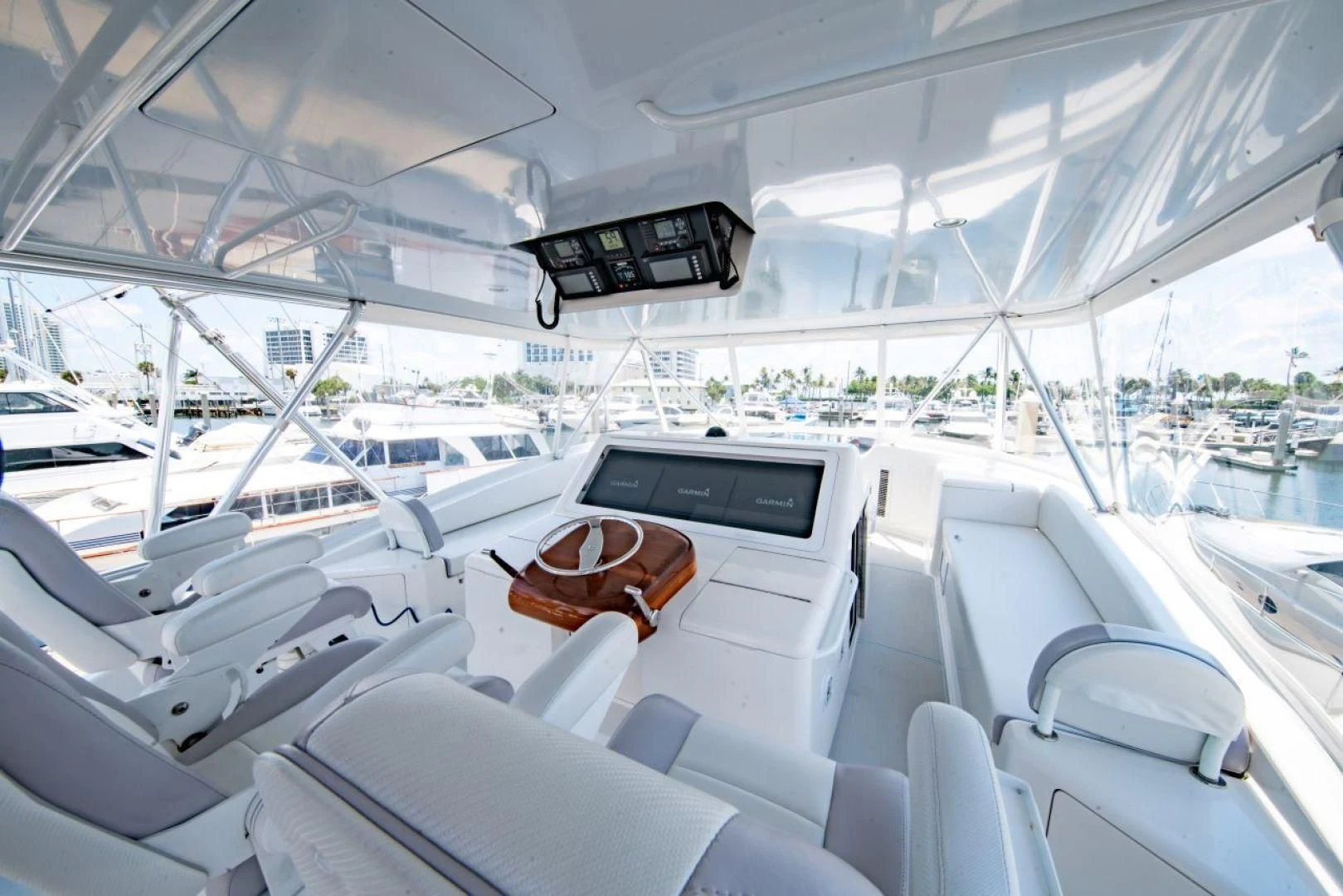 a boat with a laptop on it aboard SALT7 Yacht for Sale