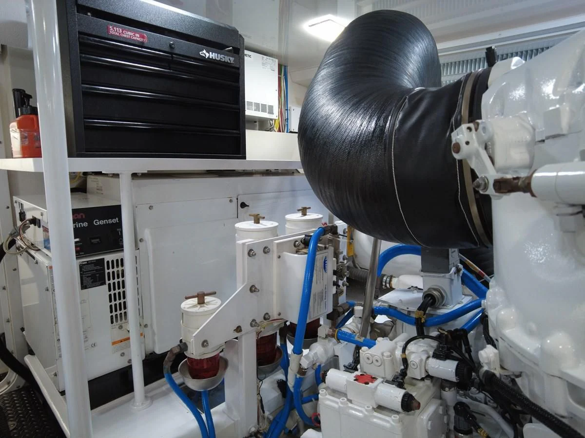 a close-up of a machine aboard SALT7 Yacht for Sale