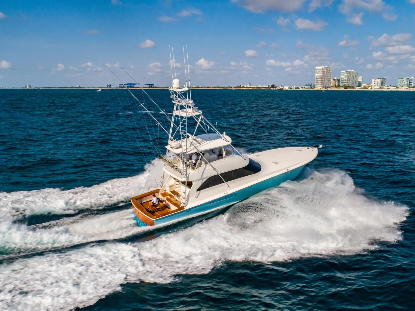 a boat on the water aboard SALT7 Yacht for Sale