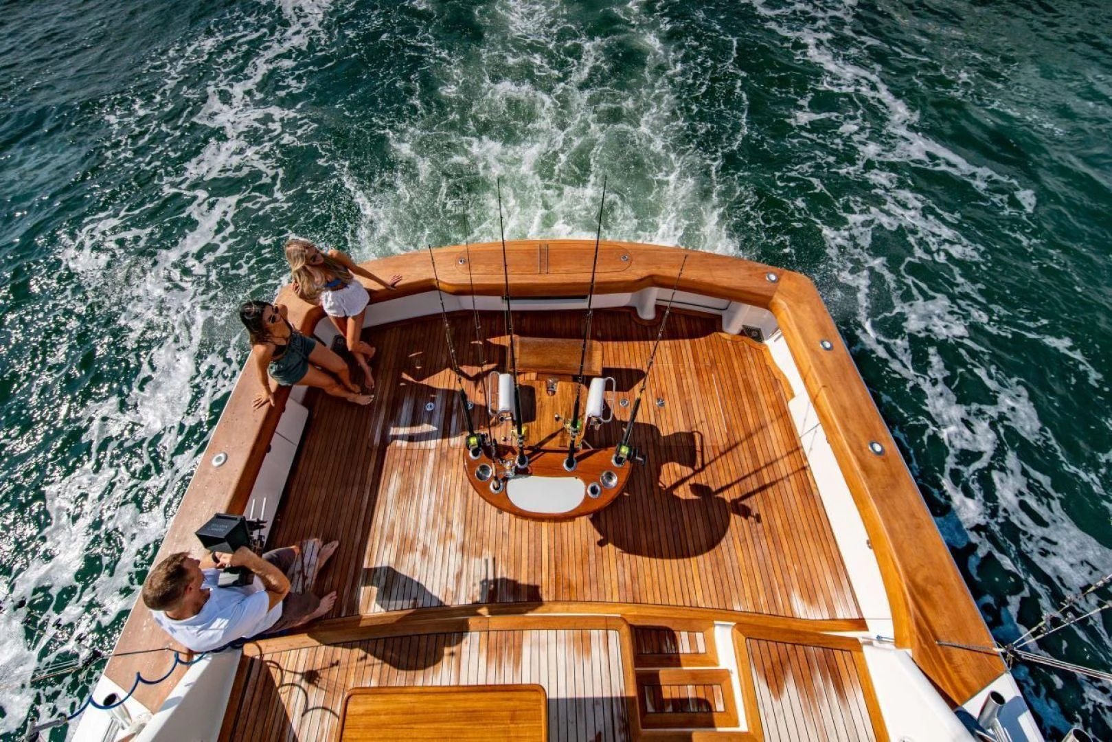 a boat with people on it aboard SALT7 Yacht for Sale
