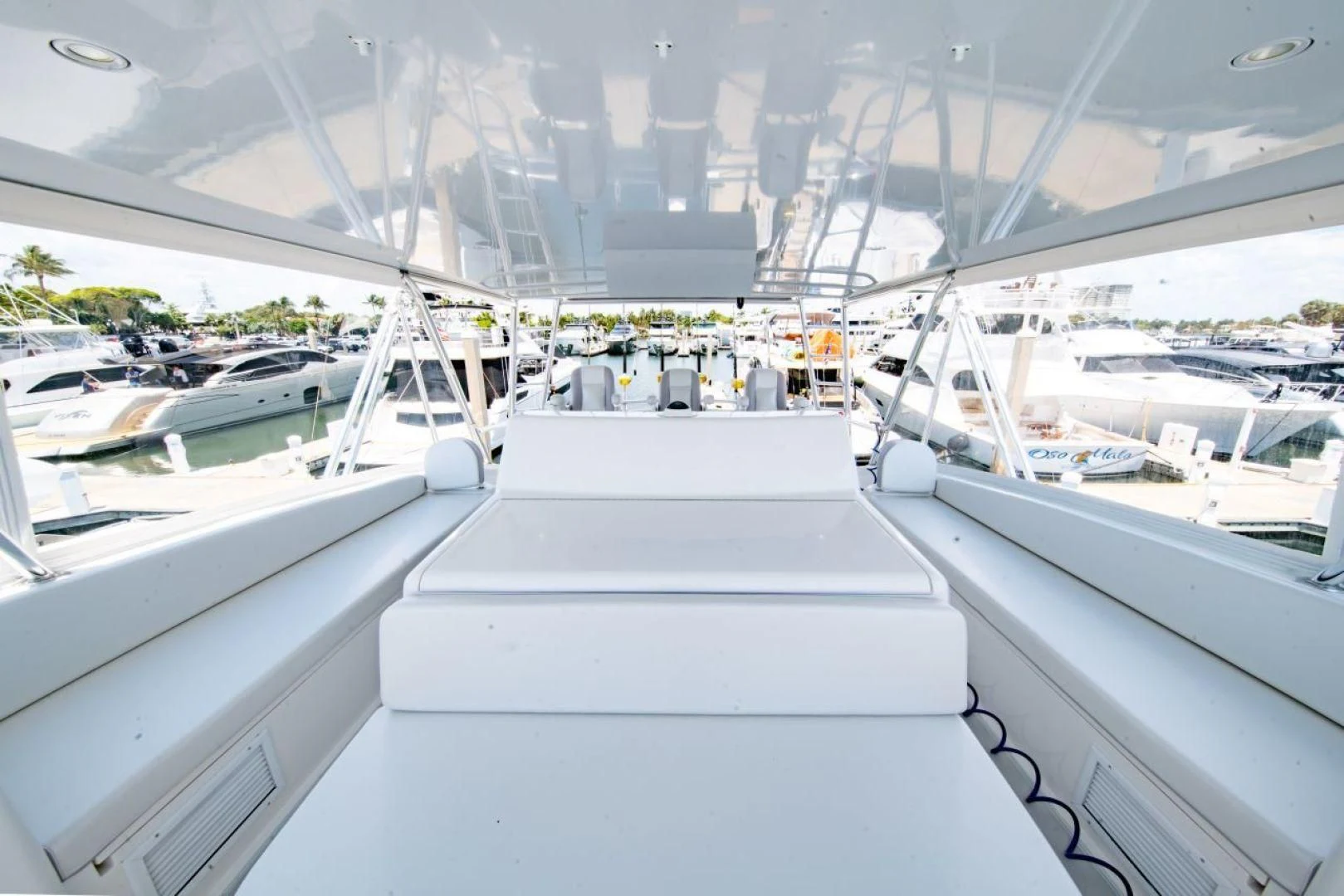 a group of boats are parked in a harbor aboard SALT7 Yacht for Sale