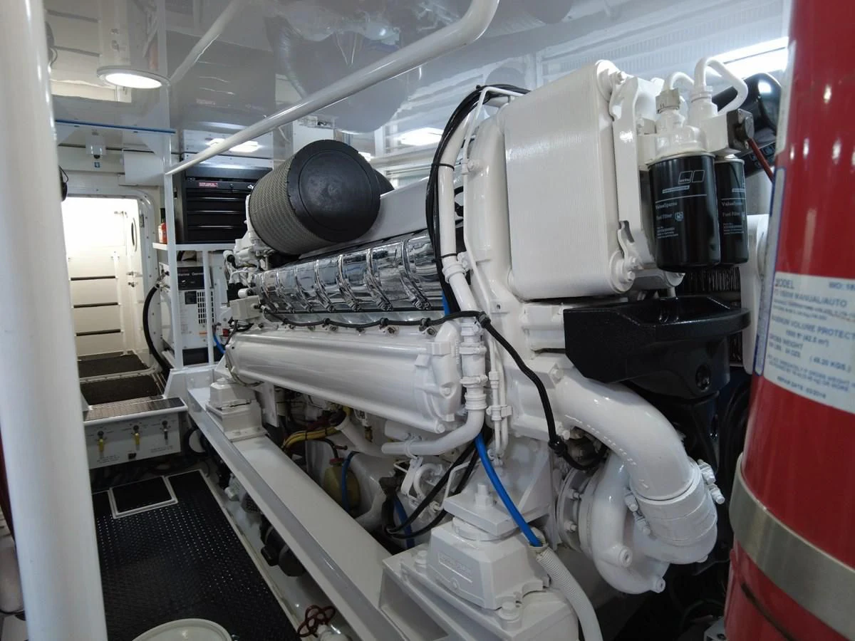 a large white machine aboard SALT7 Yacht for Sale