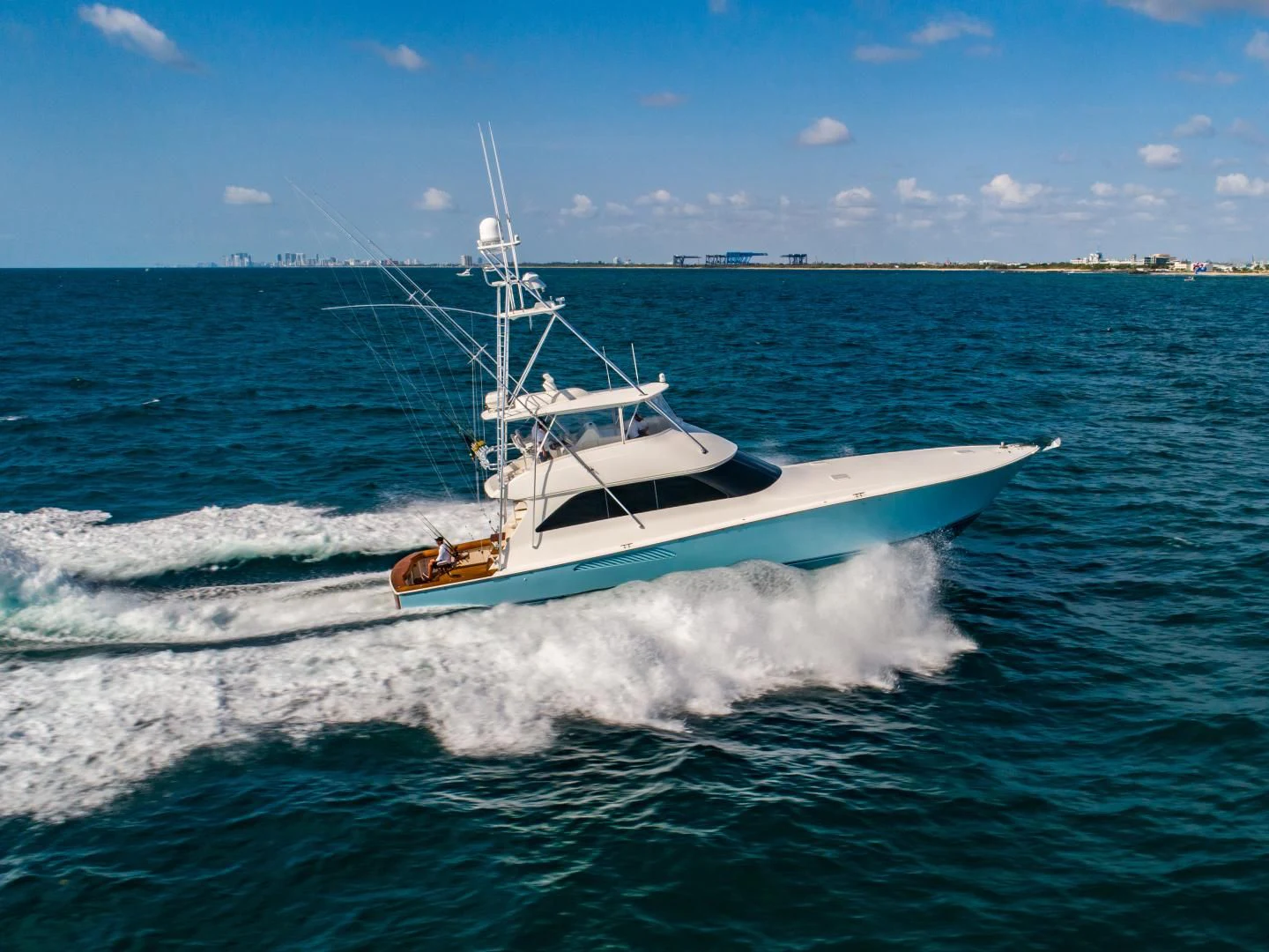a boat on the water aboard SALT7 Yacht for Sale