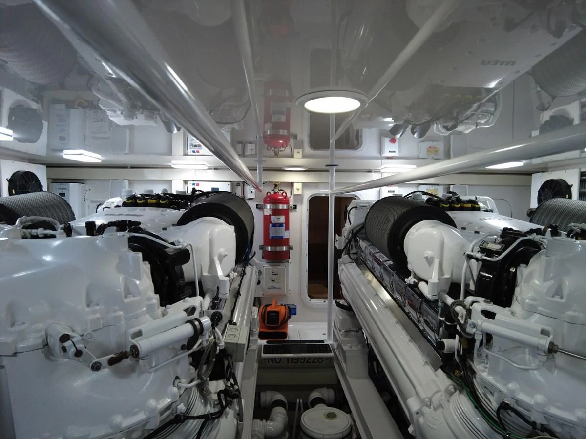 a room with machinery aboard SALT7 Yacht for Sale