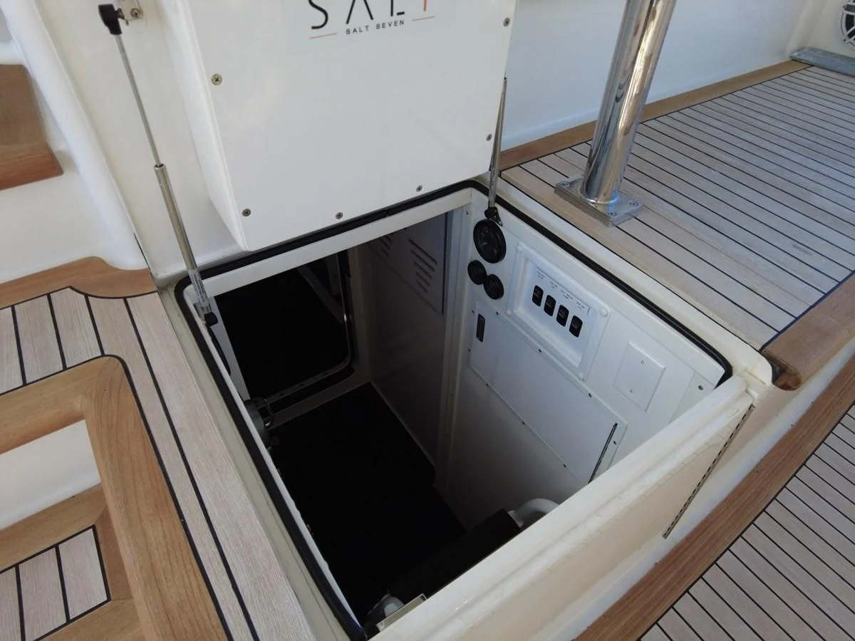 a machine with a vent aboard SALT7 Yacht for Sale