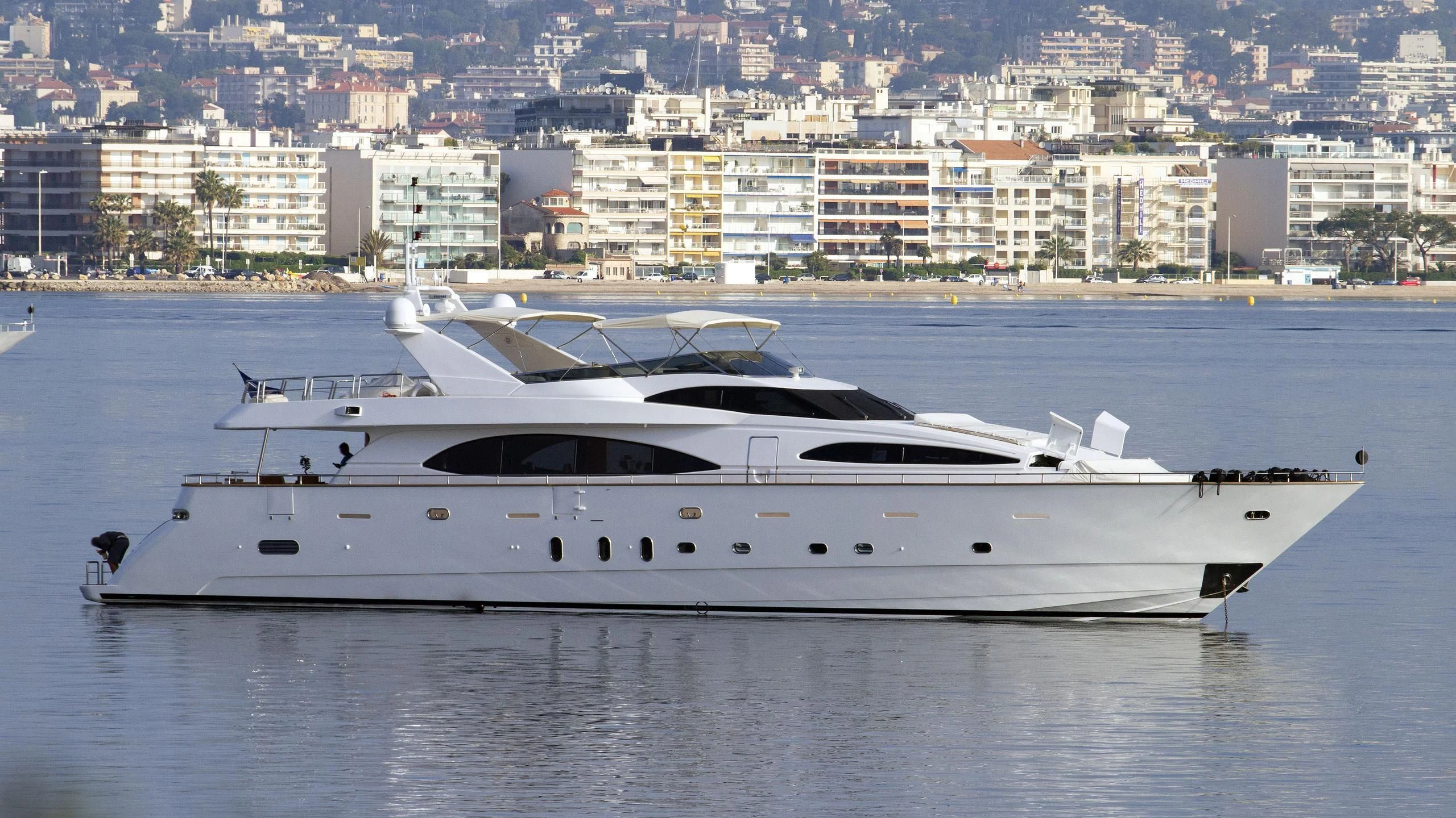 a yacht on the water aboard CRISTALES Yacht for Sale