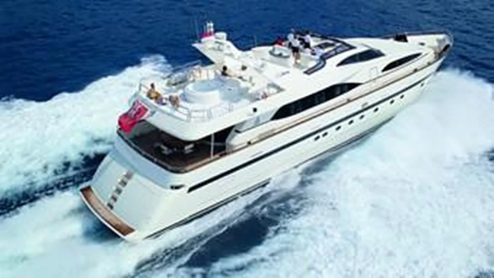 a white yacht on a white surface aboard CRISTALES Yacht for Sale