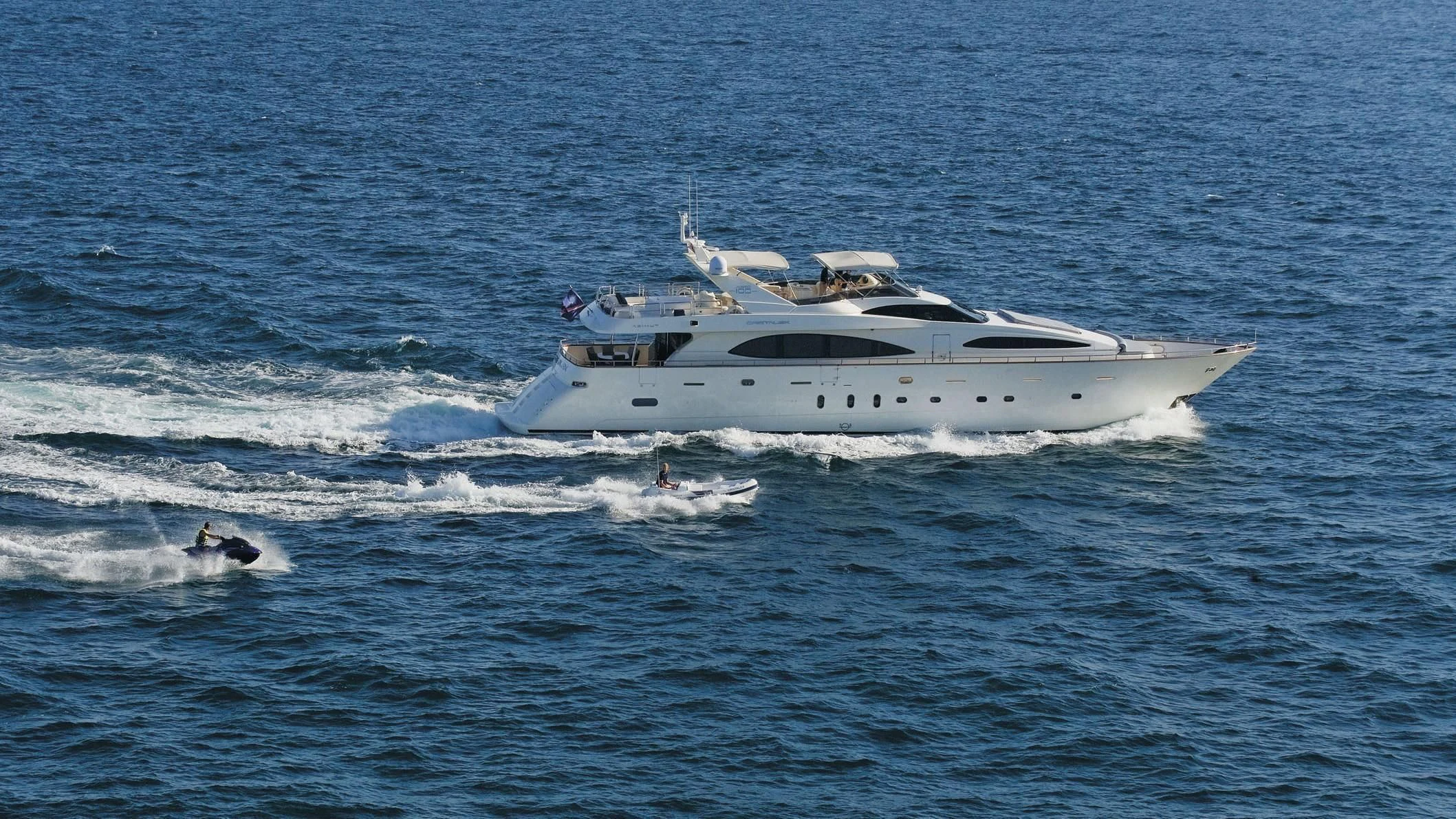a boat in the water aboard CRISTALES Yacht for Sale
