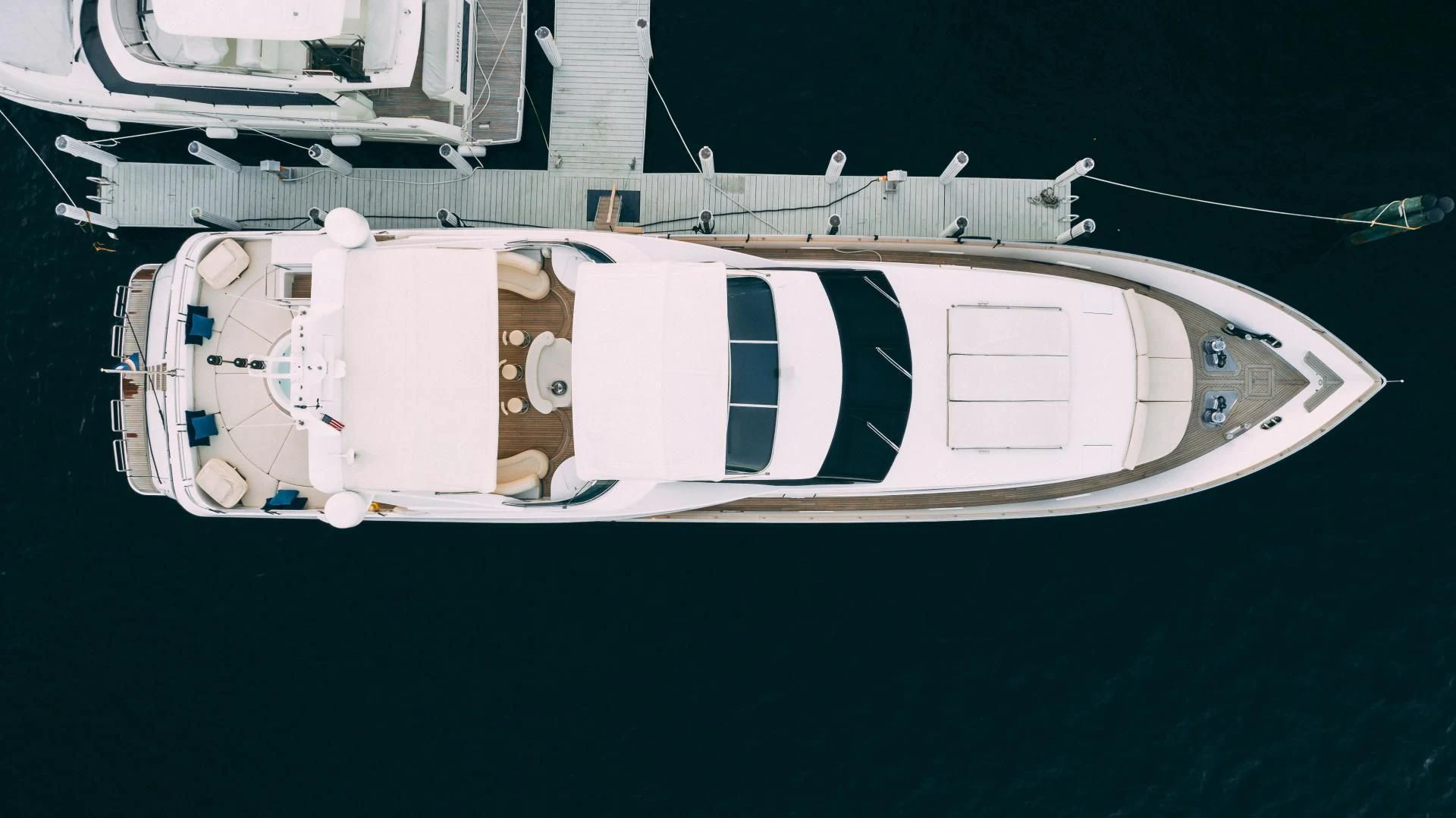 a space ship in the water aboard CRISTALES Yacht for Sale