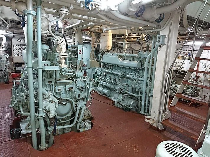 a room with machinery aboard VAN TRIUMPH Yacht for Sale