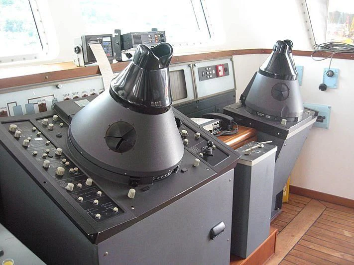 a coffee maker on a counter aboard VAN TRIUMPH Yacht for Sale