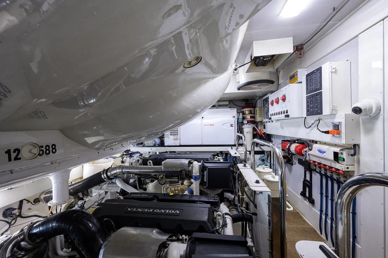 a room with machinery and equipment aboard LADY NADIA Yacht for Sale