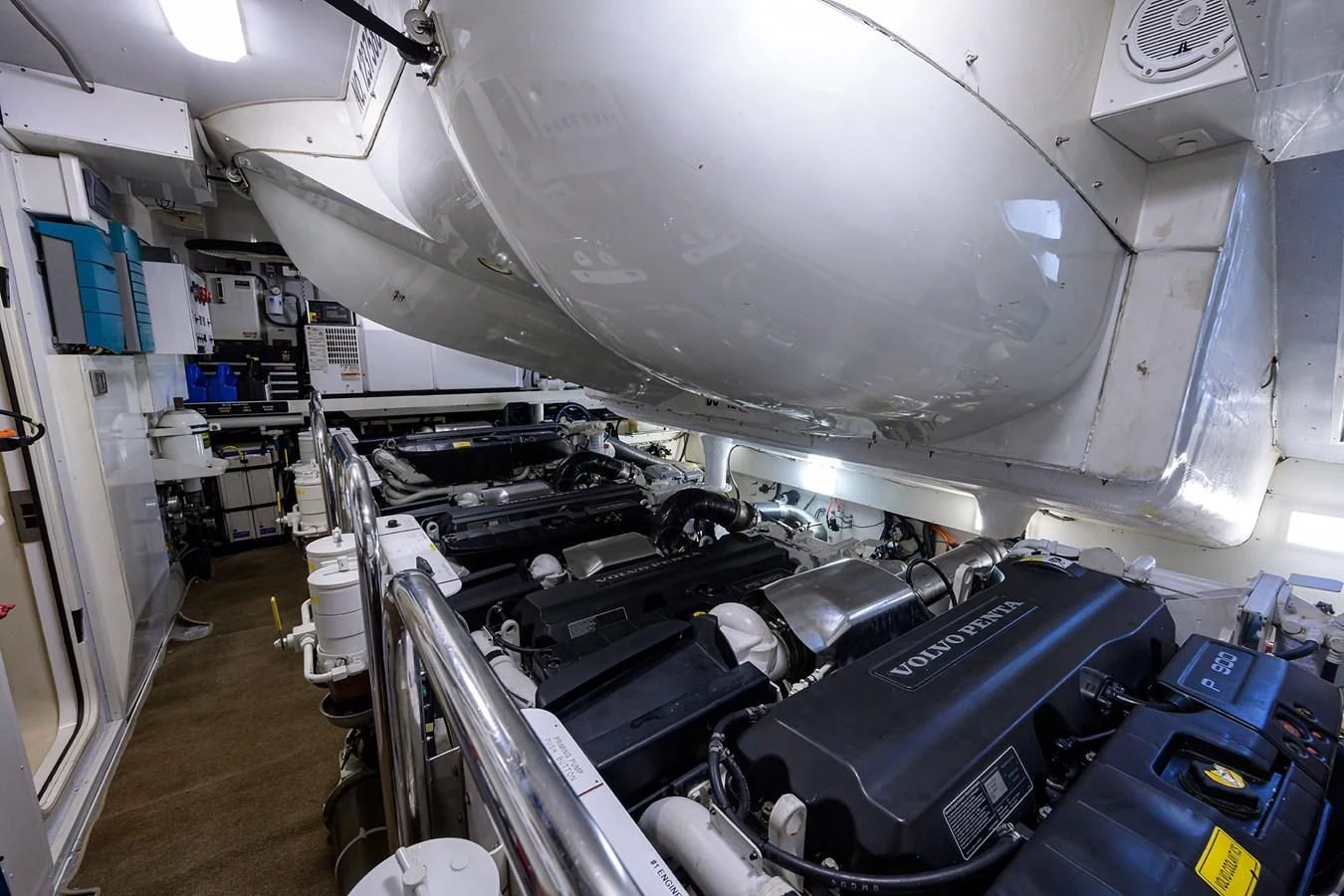 a large room with machines aboard LADY NADIA Yacht for Sale