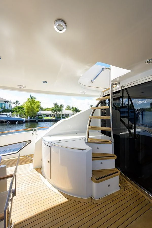 a boat on a deck aboard LADY NADIA Yacht for Sale
