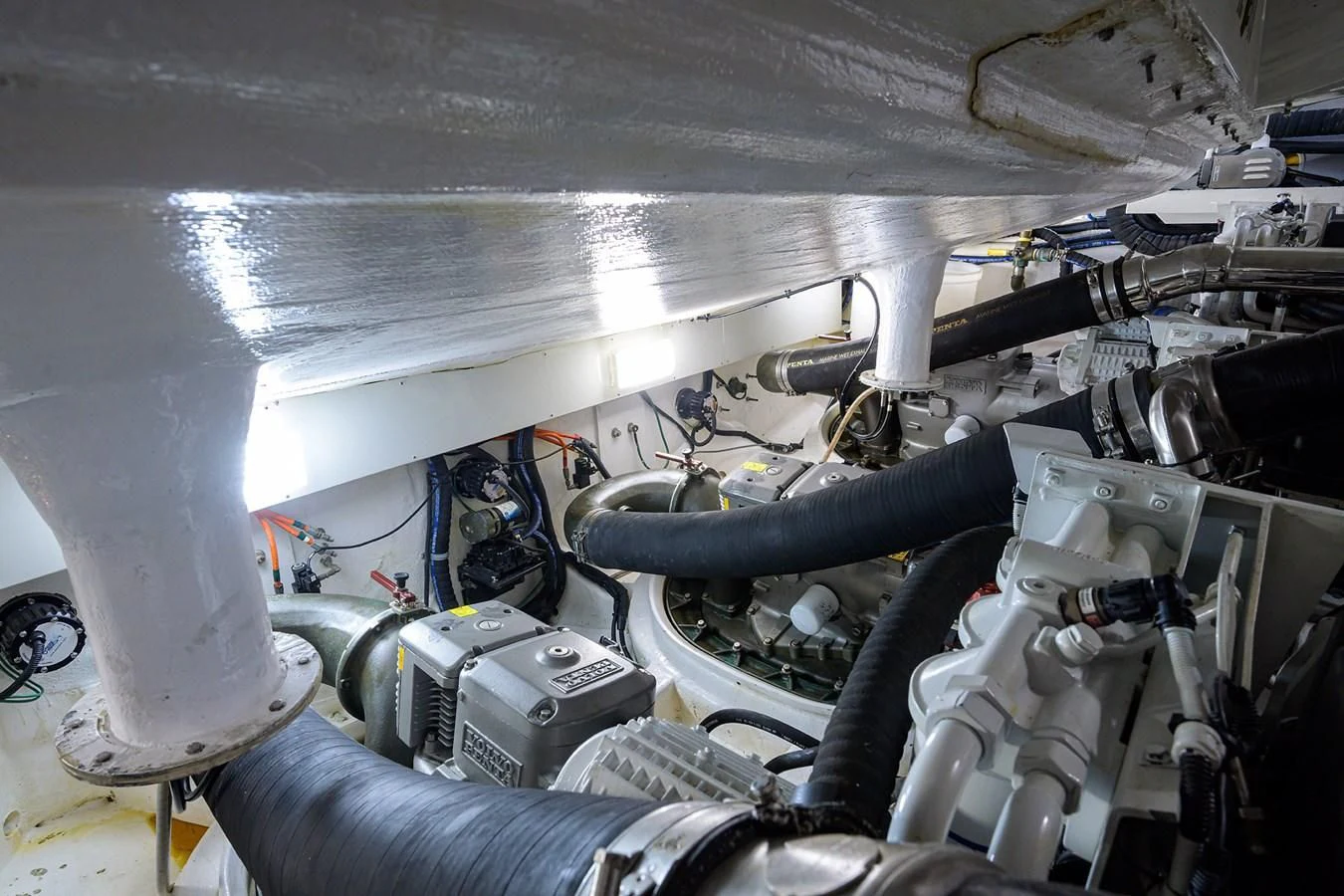 the inside of a car aboard LADY NADIA Yacht for Sale