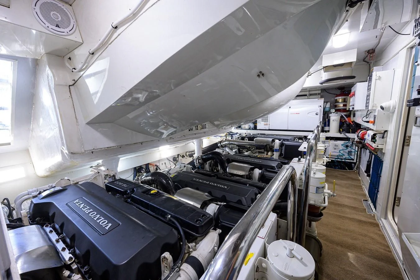 a large room with machinery aboard LADY NADIA Yacht for Sale