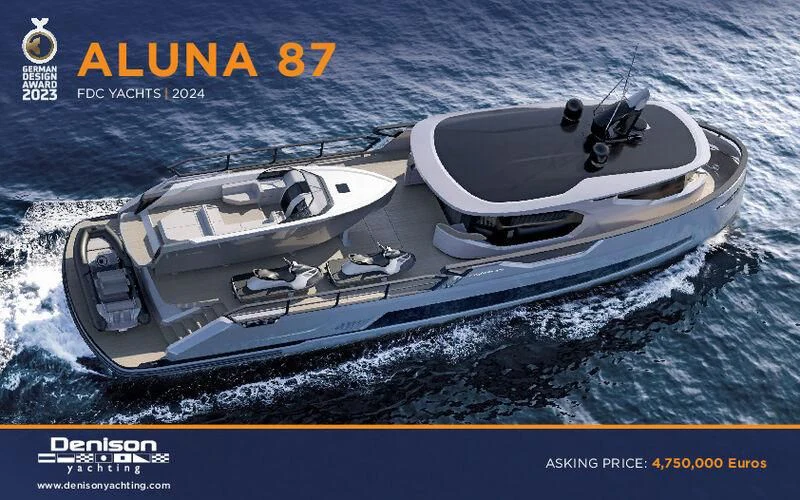 a couple of white boats in the water aboard PROJECT ALUNA 87 Yacht for Sale