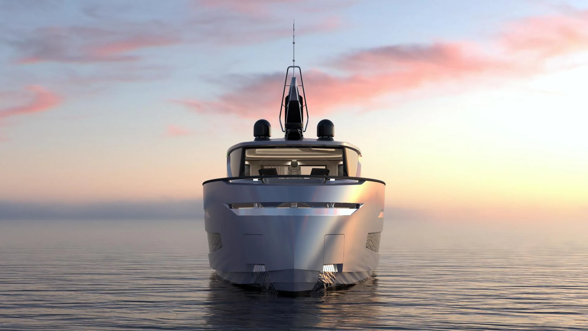 a boat in the water aboard PROJECT ALUNA 87 Yacht for Sale