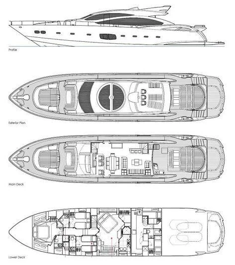 diagram, engineering drawing aboard JAX OF IBIZA Yacht for Sale