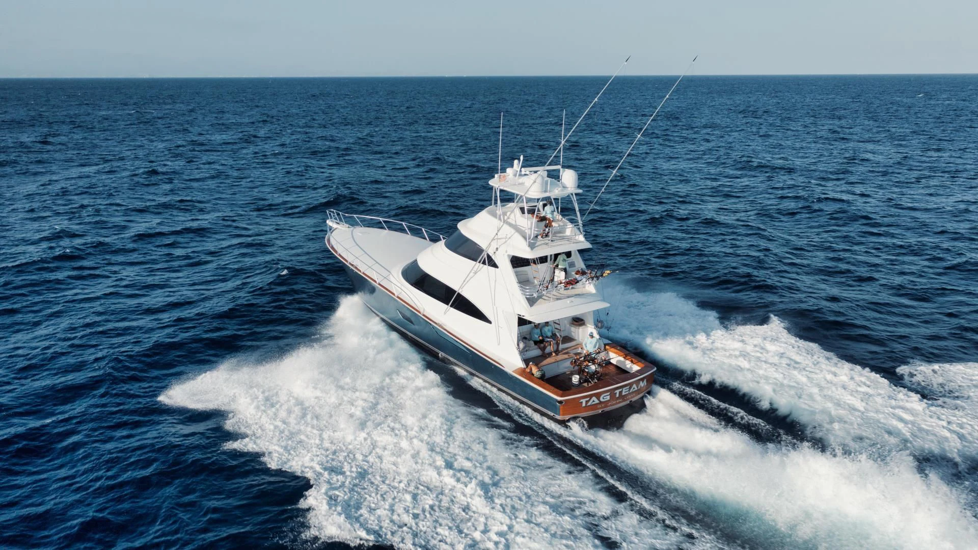 a boat on the water aboard TAG TEAM Yacht for Sale