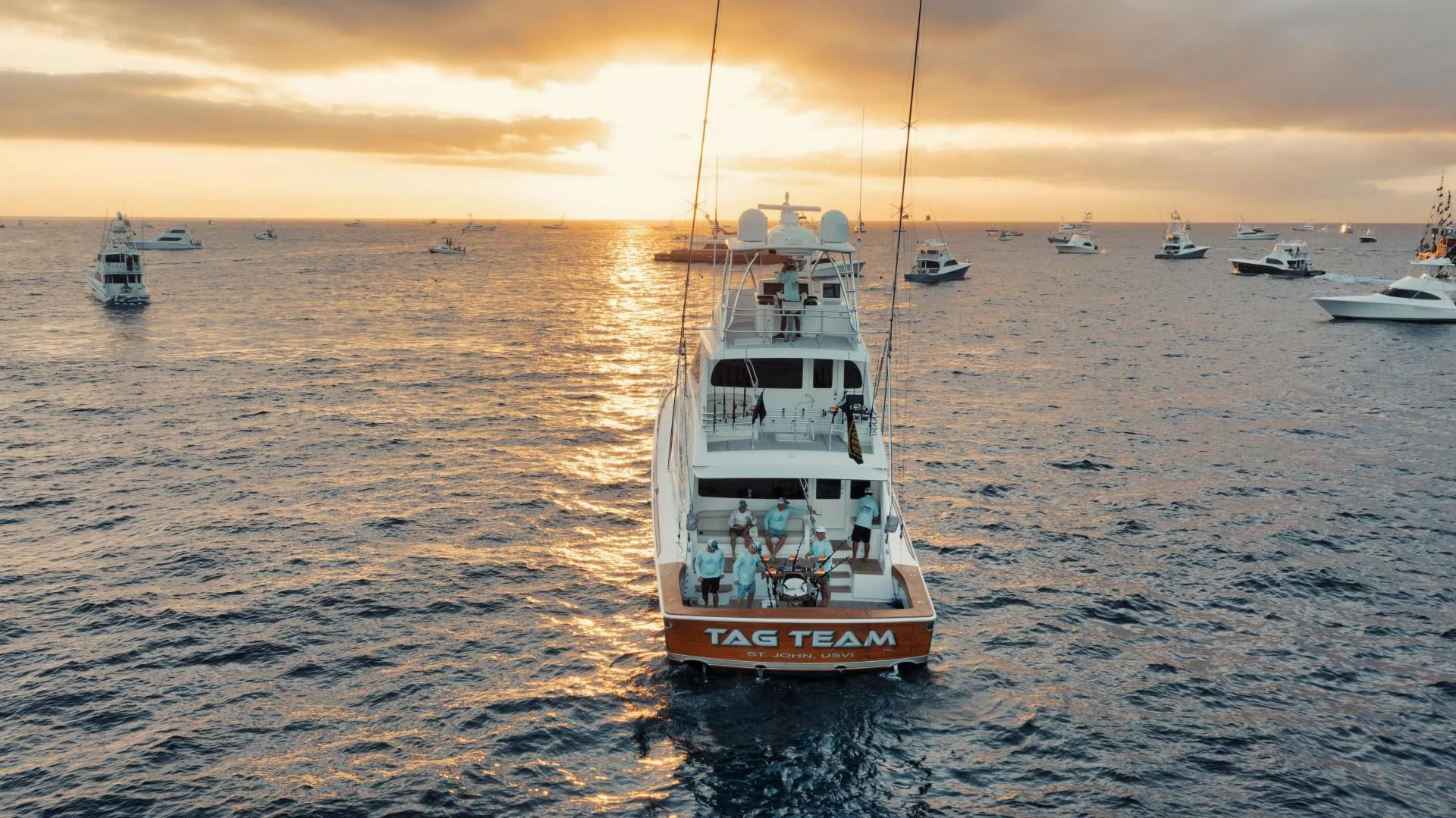 a boat in the water aboard TAG TEAM Yacht for Sale