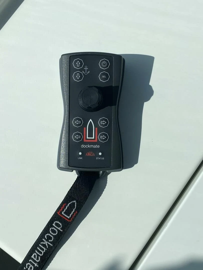a black gaming device aboard RHYTHM'N BLUES Yacht for Sale