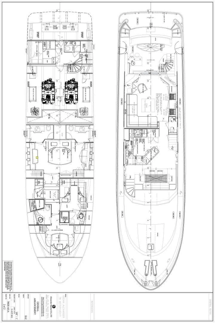 diagram, engineering drawing aboard RHYTHM'N BLUES Yacht for Sale