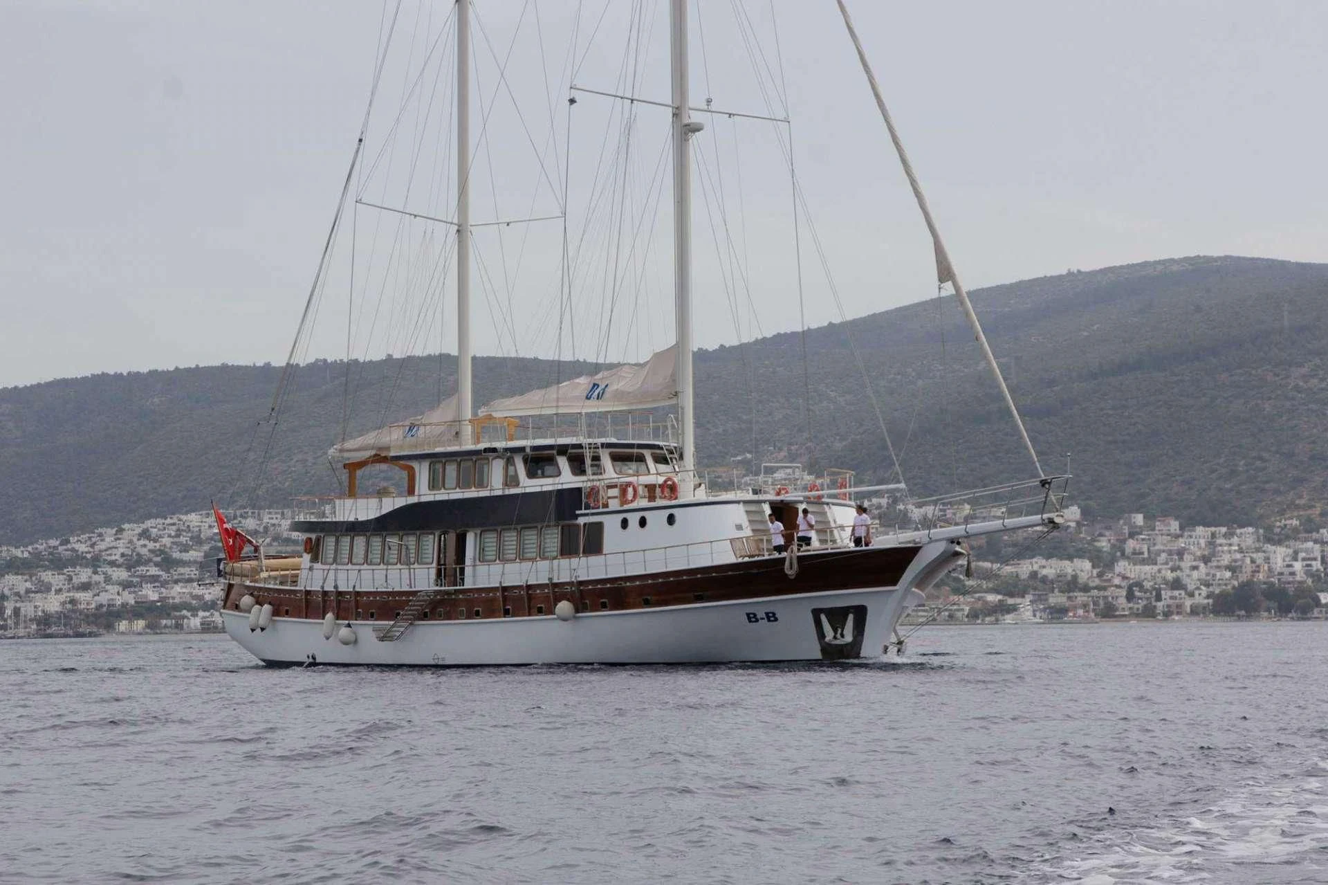 a boat on the water aboard ATHENA Yacht for Sale