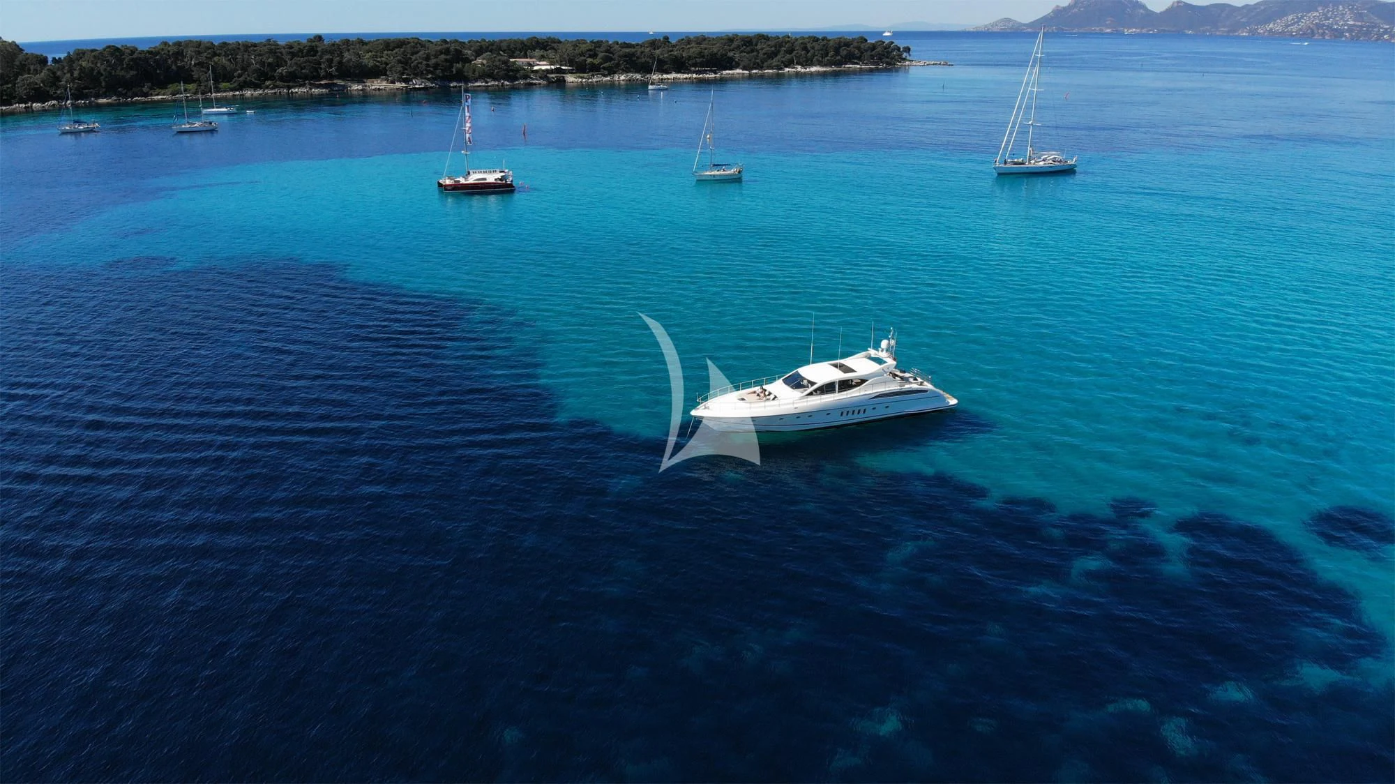 a boat in the water aboard ELLERY A Yacht for Sale