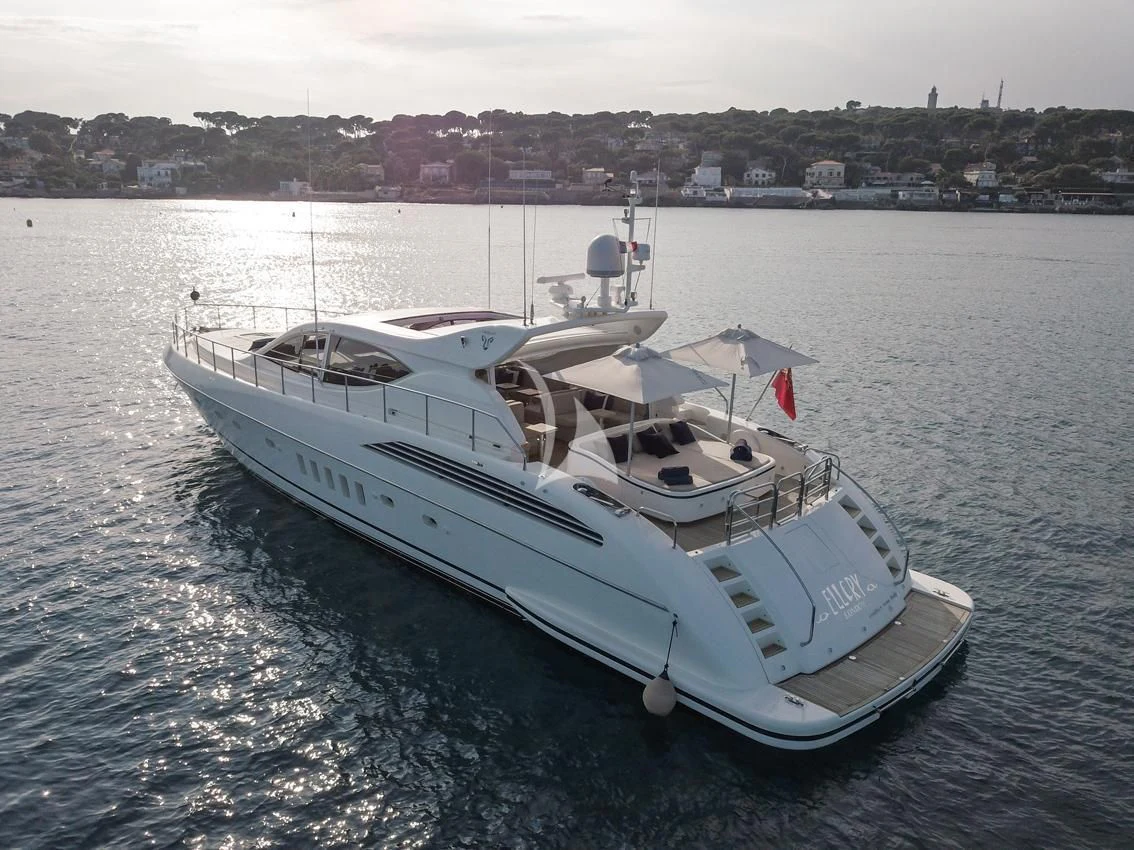 a boat in the water aboard ELLERY A Yacht for Sale